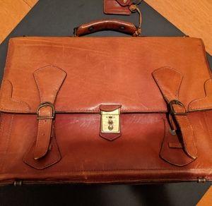 Vintage Renwick Leather Banker/Lawyer Bag